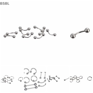 Bsbl จิวสเตนเลสสตีล เครื่องประดับร่างกาย คิ้ว ลิ้น บาร์ ลาเบรต ปาก จมูก แหวน BL