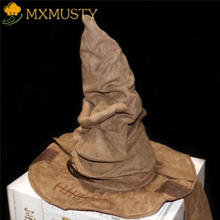 Mxmusty หมวกแม่มด หมวกคอสเพลย์ สีน้ําตาล ทนทาน สําหรับปาร์ตี้ฮาโลวีน