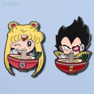 สร้างสรรค์ ดราก้อนบอล กินก๋วยเตี๋ยว เคลือบ Pins สึกินี Usagi รับประทานอาหาร การ์ตูน เข็มกลัด ปกเสื้อ เข็มกลัด เข็มกลัด เข็มกลัด เครื่องประดับ ของขวัญ