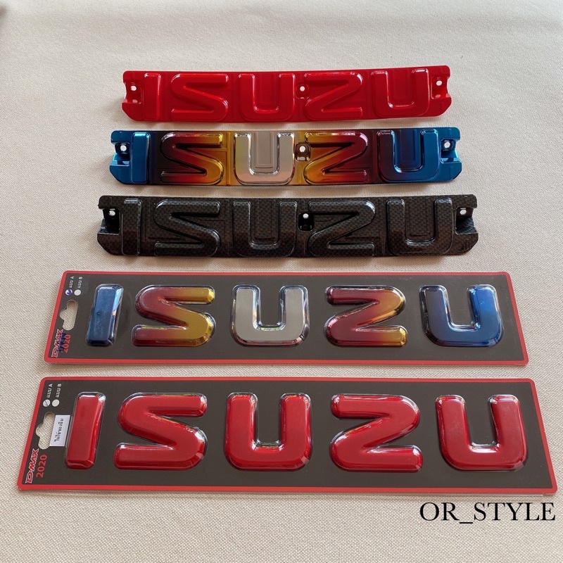 โลโก้ ISUZU กระจังหน้า D-MAX 2020-2023 แบบครอบทับแใส่แทนโลโก้เดิม โลโก้รถ/โลโก้รถยนต์/สติ๊กเกอร์รถ/Logo/โลโก้