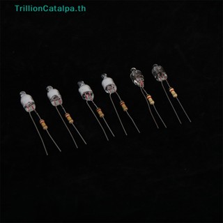 Trillioncatalpa หลอดไฟนีออน 6 มม. สีเขียว สีแดง สีฟ้า 10 ชิ้น