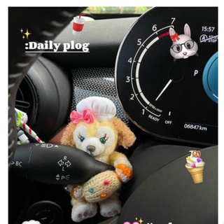 Cute Cake Dog Personality Pregnant Gear Decoration Set Turn Signal Wiper Cover Girl Heart Girl Car Interior Handmade ZHn7