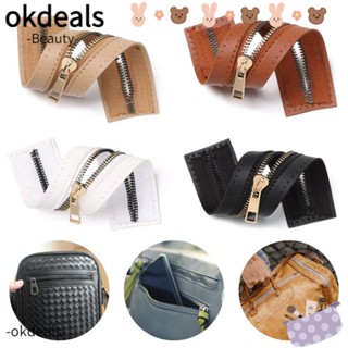 Okdeals ซิปรัด หนัง PU แบบเปลี่ยน อุปกรณ์เสริม สําหรับเย็บผ้า