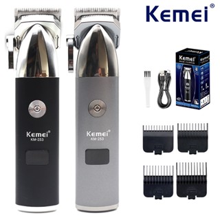 Kemei KM-253 ปัตตาเลี่ยนตัดผมมืออาชีพ ชาร์จ USB เครื่องตัดผมไร้สาย เครื่องตัดผมผู้ชาย