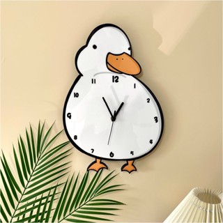 Shopkeepers selection# cartoon creative childrens room can reach duck mute wall-hanging clock kindergarten art room decoration wall-hanging clock clock 8.25N