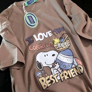 เสื้อยืด snoopy best friend  ผ้าคอตตอน