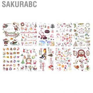 Sakurabc Xmas Temporary   Fake   Easy  Cute Pattern Sweatproof Cuttable for Hand Face Body