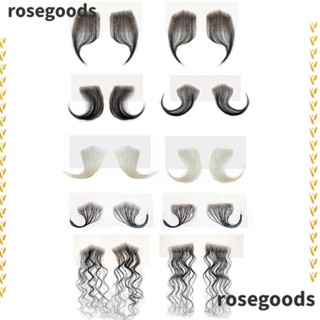 Rosegoods1 สติกเกอร์ขอบผม นํากลับมาใช้ใหม่ได้ 2 ชิ้น วิกผมปลอม ลูกไม้ เส้นผม ธรรมชาติ ลายทาง