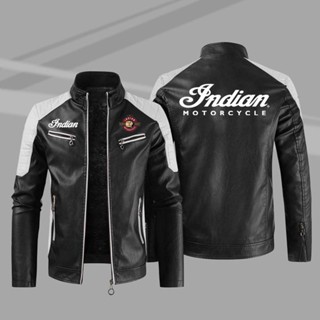 INDIAN LOGO Jacket Windbreaker CHIEF BOBBER DARK HORSE VINTAGE DARK HORSE SPRINGFIELD ROADMASTER Motorcycle Riding Leather Long-sleeved Thin Rainproof Jacket