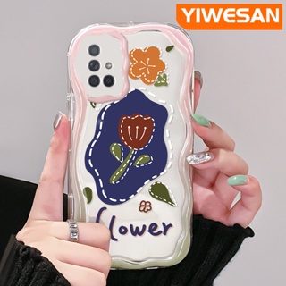 เคสโทรศัพท์มือถือแบบนิ่ม ใส ลายดอกกุหลาบ สีครีม หลากสี สําหรับ Samsung galaxy A72 4G A72 5G A71