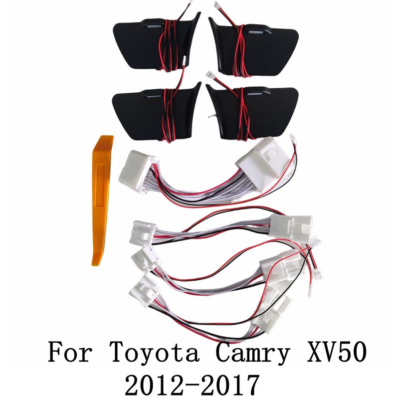 โคมไฟ Led ติดมือจับประตูด้านในรถยนต์ สําหรับ Toyota Camry XV50 2012-2017 4 ชิ้น