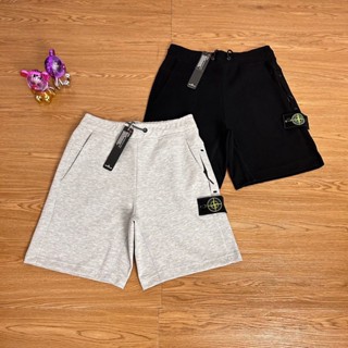 2KHE Stone Island 23ss pure cotton classic basic sweatpants mens and womens casual shorts cropped pants