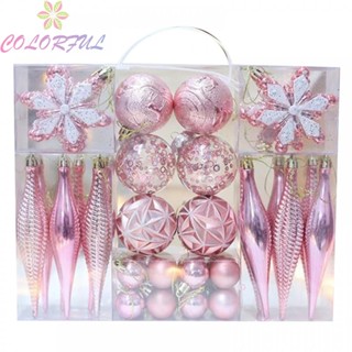 【COLORFUL】Festive 6cm Christmas Ball Ornaments for Radiant Hanging Decor Pack of 40 Pieces