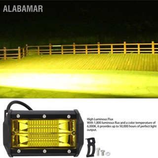 ALABAMAR LED Work Light 1800 Luminous Flux Flood Driving สำหรับ DC10V ถึง 30V สภาพแวดล้อมการทำงานและยานพาหนะ