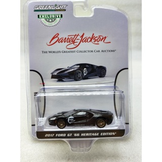 ไฟสีเขียว 1: 64 Barrett-Jackson-2017 Ford GT 66 แบบดั้งเดิม#2