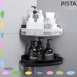 Pista ชั้นวางของในห้องน้ํา ทรงสามเหลี่ยม มีกาวในตัว ถอดออกได้ สําหรับครัวเรือน