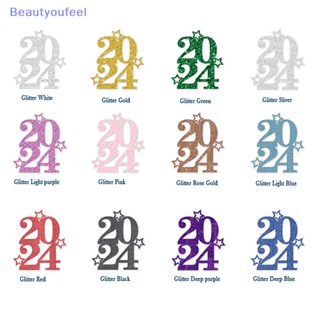 [Beautyoufeel] ป้ายปักหน้าเค้ก ลาย Happy New Year ขนาดเล็ก 2024 สําหรับตกแต่งเค้ก 10 ชิ้น