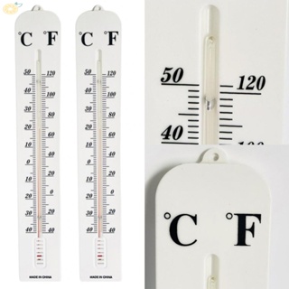 【VARSTR】Thermometer White -40~50℃/-40~120℉ 390*60mm Large-sized Thermometer 2Pcs