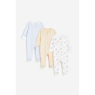 H&amp;M  Boy 3-pack zip-up all-in-one pyjamas 1124384_2