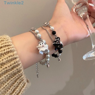 Twinkle สร้อยข้อมือลูกปัด อัลลอย ยืดหยุ่น เครื่องประดับฮาโลวีน น่ารัก สําหรับคู่รัก