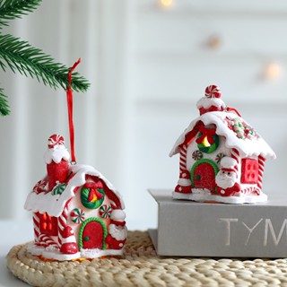 &lt;Christmas Decoration&gt; บ้านไม้เรืองแสง เหมือนจริง สําหรับตกแต่งบ้าน คริสต์มาส