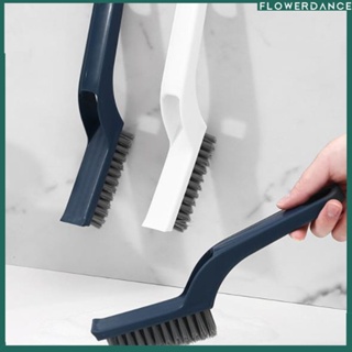 แปรงทำความสะอาดห้องน้ำญี่ปุ่น Gap Brush 2-in-1 Chuck Small Clip Hair Window Brush Kitchen Multifunctional Ground Seam Brush flower