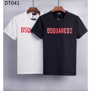 Dsquared2 ใหม่ เสื้อยืดลําลอง ผ้าฝ้าย แขนสั้น พิมพ์ลาย D2 แฟชั่นฤดูร้อน สําหรับผู้ชาย