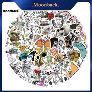 &lt;moonback&gt; 50 ชิ้น / เซต สติกเกอร์กระดาษ อเนกประสงค์ โรงเรียน จัดหากระเป๋าเดินทาง สเก็ตบอร์ด โครงกระดูก สติกเกอร์น่ารัก