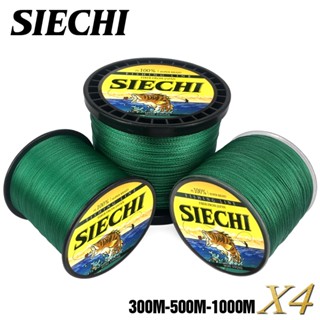 Siechi สายเบ็ดถัก PE แข็งแรงมาก 1000 ม. 500 ม. 300 ม. สําหรับตกปลาน้ําเค็ม 4 เส้น