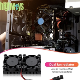 พัดลมระบายความร้อน พร้อมฮีทซิงค์คู่ อุปกรณ์เสริม สําหรับ Raspberry Pi 3 Model B+ ✨ [highways.th]