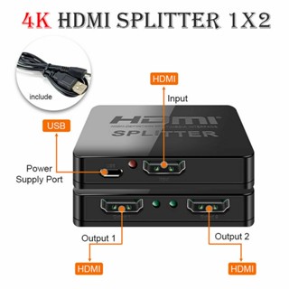 ตัวแยกสัญญาณ Hdmi 4k 1x2 1x4 1 เข้า 2 ออก 1080p หน้าจอคู่ สําหรับ Tv Pc แล็ปท็อป มอนิเตอร์ โปรเจคเตอร์