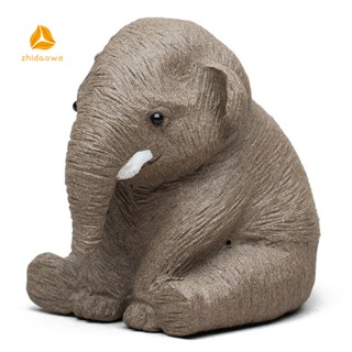 Zhidaowe ตุ๊กตาช้างน่ารัก แฮนด์เมด สีม่วง สําหรับตกแต่งบ้าน ออฟฟิศ