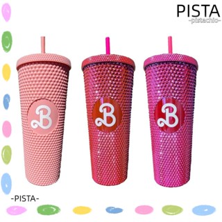 Pista แก้วน้ํา พร้อมหลอดดูด สีชมพู สําหรับตุ๊กตาบาร์บี้