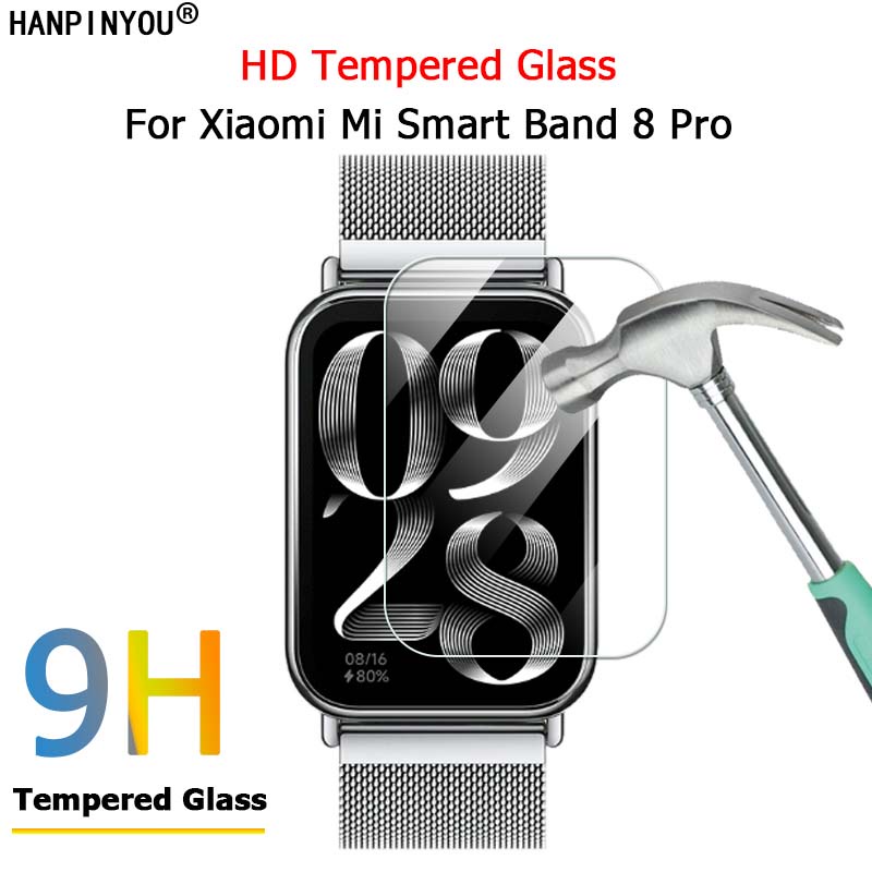 ฟิล์มกระจกนิรภัยกันรอยหน้าจอ 2.5D 9H สําหรับ Xiaomi Mi Smart Band 8 Pro SmartWatch Ultra