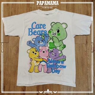 【ใหม่】[ CARE BEARS ] 40th Anniversary Have a Rainbow Day เสื้อการ์ตูน เสื้อวินเทจ แคร์แบร์ papamama vintage