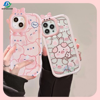 เคสโทรศัพท์มือถือ ลายการ์ตูนหมูน้อยน่ารัก สําหรับ OPPO A17 A77S A57 2022 A15 A16 A16K A54 A53 A12 A5S A7 A3S A11k A31 A52 A92 A94 A93 A37 F9 A1K Reno 5 A76 A96 A36