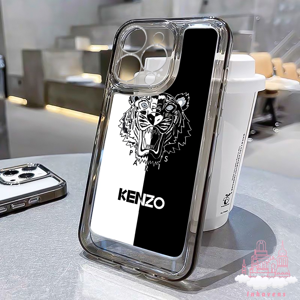 Kenzo เคสโทรศัพท์มือถือแบบนิ่ม TPU ใส กันกระแทก กันรอยกล้อง ลาย Kenzo สําหรับ iPhone 14 11 12 13 Pro Max X XR XS 7 8 Plus SE 2022