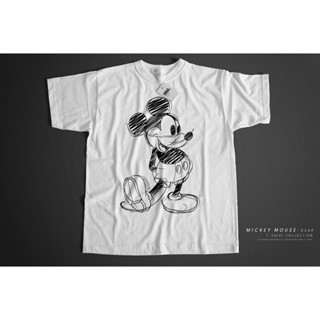 TOP CTพร้อมส่ง!! เสื้อยืด Oversize คอกลมดีเทลลายมิกกี้เมาส์ Mickey Mouse