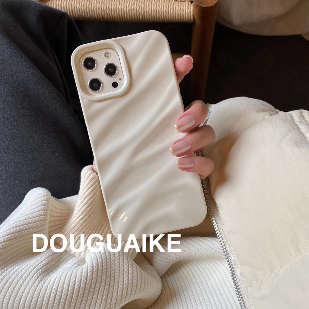 Simple Water Ripple Soft Case สําหรับ iPhone 16 15 14 13 12 11 Pro Max 14 15 Plus TPU แฟชั่นป้องกันครอบคลุมเต็มรูปแบบ anti-drop cover