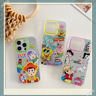 เคสป้องกันโทรศัพท์มือถือ ลายการ์ตูนชินจัง สีเงิน สําหรับ iPhone 11 14 Plus 12 13 Pro Max