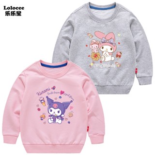 เสื้อกันหนาวแขนยาว พิมพ์ลายการ์ตูน Sanrios My Melody Kuromi น่ารัก แฟชั่นฤดูใบไม้ผลิ และฤดูใบไม้ร่วง สําหรับเด็กผู้หญิง