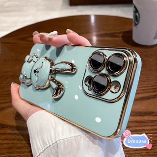 เคสโทรศัพท์มือถือ ลายกระต่ายน่ารัก 3D พร้อมขาตั้ง สําหรับ Realme 9i 5G C35 C33 C31 C30 4G V20 7i C17