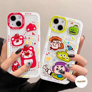 เคสโทรศัพท์มือถือนิ่ม กันกระแทก ลายการ์ตูน Toy Story Strawberry Bear น่ารัก สําหรับ Oppo A57 A15 A54 A17 A12 A95 A77s A5s A17K A16 A5 A53 A92 A31 A52 A9 A16s A7 A74 A3s A16K A55 A1K A12E A77 A16E