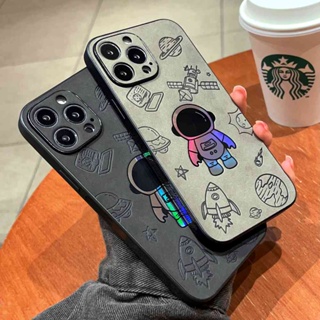 เคสโทรศัพท์มือถือแบบนิ่ม TPU ลายนักบินอวกาศเลเซอร์ สําหรับ iPhone 7 Plus X XS Max XR 11 12 13 14 Pro Max