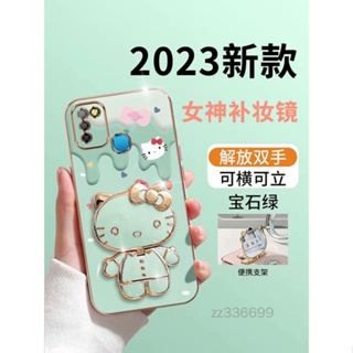 เคสโทรศัพท์มือถือซิลิโคน TPU แบบนิ่ม ลายการ์ตูนคิตตี้ ชุบไฟฟ้า 3D สําหรับ infinix smart 4 smart 5 HOT 10 lite smart 5 pro HOT 10i