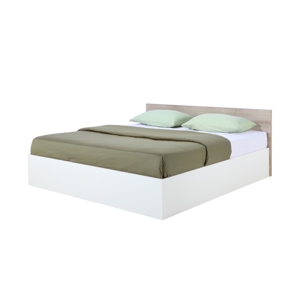 INDEX LIVING MALL เตียงนอน รุ่นวินซ์ ขนาด 5 ฟุต - สีธรรมชาติ/ขาว