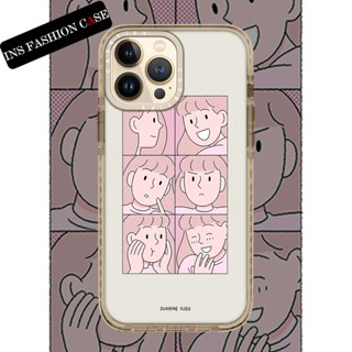 Casetify X SUNDAE KIDS Girl Label Beige Color เคสโทรศัพท์มือถือนิ่ม แบบใส กันกระแทก สําหรับ iPhone 14 13 12 11 Pro MAX IX XS MAX XR 6 6s 7 8 Plus