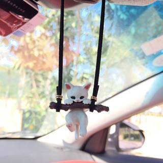 Internet Celebrity Car Accessories Ornaments Female Cat Fortune Hanging Decoration Car Rearview Mirror Decoration Car Cute Personality Creative Hbaj