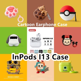 【จัดส่งด่วน】เคสหูฟัง แบบนิ่ม ลายการ์ตูนหมี สีชมพู สําหรับ InPods i13 i13