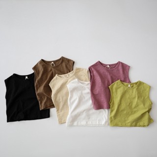 พร้อมส่ง ขายดี เสื้อกั๊กแขนกุด ผ้าฝ้าย น้ําหนักเบา ใส่สบาย สไตล์เกาหลี ญี่ปุ่น อินเทรนด์ สําหรับเด็กผู้ชาย และผู้หญิง